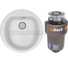 Комплект Мойка Granula 5101, арктик + Измельчитель Bort Titan Max Power FullControl