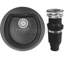 Комплект Мойка Granula 5101, черный + Измельчитель Bone Crusher BC 610-AS