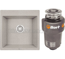 Комплект Мойка Granula 5102, пирит + Измельчитель Bort Titan Max Power