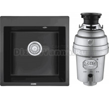 Комплект Мойка Granula 5102, турмалин + Измельчитель Zorg Inox D ZR-56 D