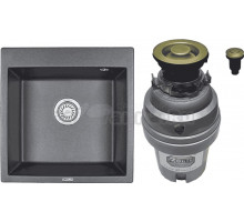 Комплект Мойка Granula 5102, шварц + Измельчитель Zorg ZR-75 D BRONZE