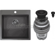 Комплект Мойка Granula 5151, графит матовый + Измельчитель Zorg ZR-75 D GRAFIT