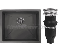 Комплект Мойка Granula 5445U, графит матовый + Измельчитель Bone Crusher BC 610-AS