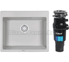 Комплект Мойка Granula 6001, сланец + Измельчитель Bort Titan 7000