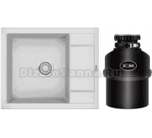 Комплект Мойка Granula 6002, арктик + Измельчитель Emar ATC-KZ560A