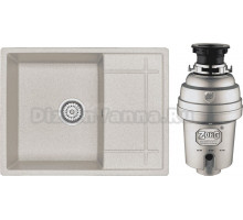 Комплект Мойка Granula 6501, пирит + Измельчитель Zorg Inox D ZR-56 D