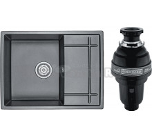 Комплект Мойка Granula 6501, шварц + Измельчитель Bone Crusher BC 1000-AS