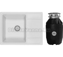 Комплект Мойка Granula 6503, арктик + Измельчитель Bone Crusher BC 810-AS