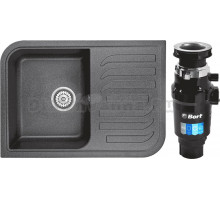 Комплект Мойка Granula 7001, графит + Измельчитель Bort Master Eco 91275752