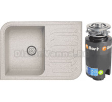 Комплект Мойка Granula 7001, пирит + Измельчитель Bort Titan 4000