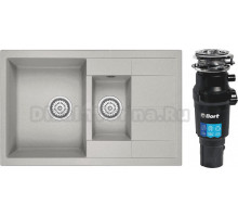 Комплект Мойка Granula 7802, базальт + Измельчитель Bort Titan 7000