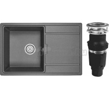 Комплект Мойка Granula 7804, графит + Измельчитель Bone Crusher BC 610-AS
