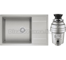 Комплект Мойка Granula 7805, базальт + Измельчитель Zorg Inox D ZR-56 D