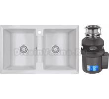 Комплект Мойка Granula 8101, арктик + Измельчитель Bort Titan Extra