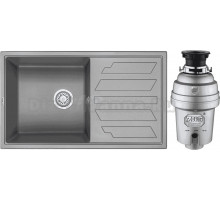 Комплект Мойка Granula 8601, алюминиум + Измельчитель Zorg Inox D ZR-38 D