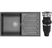 Комплект Мойка Granula 8601, черный + Измельчитель Bone Crusher BC 610-AS