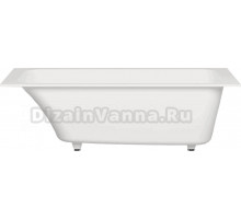Ванна из искусственного камня Salini Orlanda S-Stone 170x75 см, встраиваемая, матовая белая, на ножках