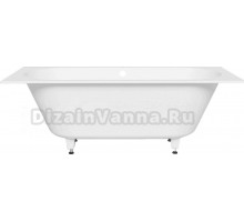 Ванна из искусственного камня Salini Ornella Axis S-Stone 170x75 см, встраиваемая, матовая белая, на ножках