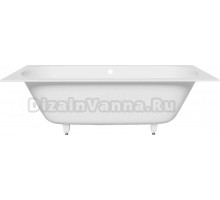 Ванна из искусственного камня Salini Ornella Axis S-Sense 190x90 см, встраиваемая, белая, на ножках