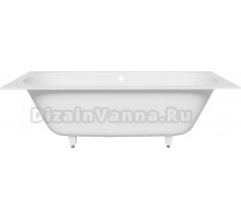 Ванна из искусственного камня Salini Ornella Axis S-Sense 190x90 см, встраиваемая, матовая белая, на ножках