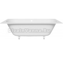 Ванна из искусственного камня Salini Ornella Axis S-Stone 190x90 см, встраиваемая, матовая белая, на ножках
