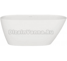 Ванна из искусственного камня Salini Sofia S-Sense 150x75 см, отдельностоящая, белая, овальная, с донным клапаном