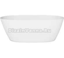 Ванна из искусственного камня Salini Sofia Light S-Sense 165x75 см, отдельностоящая, белая, овальная, с донным клапаном