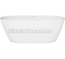 Ванна из искусственного камня Salini Sofia S-Stone 170x80 см, отдельностоящая, матовая белая, овальная, с донным клапаном