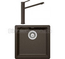 Комплект Мойка Schock Soho 700404U 50 (N-100S) Cristadur бронза + Смеситель Cristadur Papilio бронза