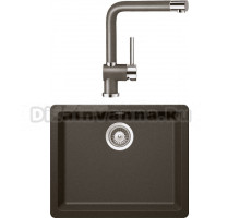 Комплект Мойка Schock Soho 700500U 60 (N-100) Cristadur бронза + Смеситель Cristadur Piega бронза