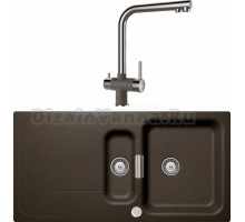 Комплект Мойка Schock Wembley 60D Cristadur бронза + Смеситель Cristadur Vitus бронза