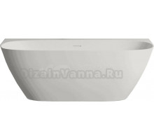 Ванна из искусственного камня Salini Sofia Wall S-Stone 160x80 см, пристенная, белая, овальная, с донным клапаном