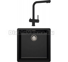 Комплект Мойка Schock Greenwich 700903U 50 Cristadur магма + Смеситель Cristadur Vitus full colour магма