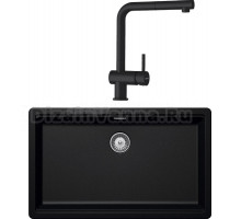 Комплект Мойка Schock Greenwich 80 Cristadur магма + Смеситель Cristadur Epos-D full color выдвижной излив, магма