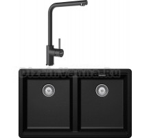 Комплект Мойка Schock Greenwich 80-2 Cristadur магма + Смеситель Cristadur Napos магма