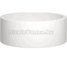 Ванна из искусственного камня Salini Isola S-Sense 200x200 см, отдельностоящая, белая, круглая, с донным клапаном