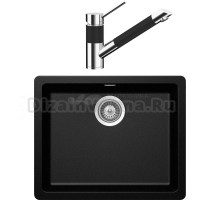 Комплект Мойка Schock Soho 60 (N-100) Cristadur магма + Смеситель Cristadur SC-200-D выдвижной излив, магма