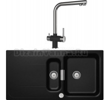 Комплект Мойка Schock Wembley 60D Cristadur магма + Смеситель Cristadur Vitus магма