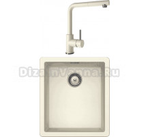 Комплект Мойка Schock Greenwich 700902U 45 Cristadur магнолия + Смеситель Cristadur Napos-D выдвижной излив, магнолия