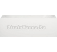Ванна из искусственного камня Salini Fabia S-Sense 170x75 см, пристенная, матовая белая, с донным клапаном