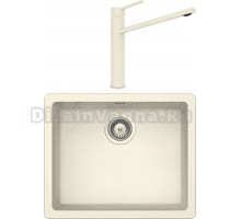 Комплект Мойка Schock Soho 60 (N-100) Cristadur магнолия + Смеситель Cristadur Papilio магнолия