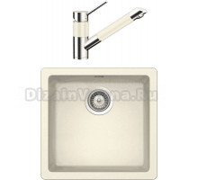 Комплект Мойка Schock Soho 700845U 50 (N-100S) Cristadur магнолия + Смеситель Cristadur SC-200 магнолия