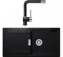 Комплект Мойка Schock Eton 60D Large Cristadur пуро + Смеситель Cristadur Piega пуро