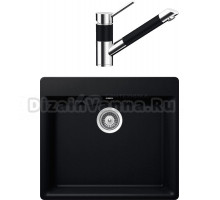 Комплект Мойка Schock Galaxy 60 (N-100) Cristadur пуро + Смеситель Cristadur SC-200 пуро