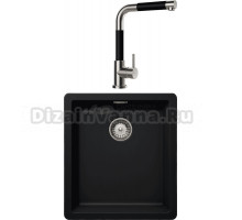 Комплект Мойка Schock Greenwich 700895U 45 Cristadur пуро + Смеситель Cristadur SC-300-D выдвижной излив, пуро