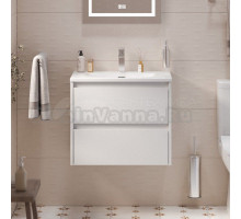 Тумба с раковиной BelBagno Kraft 39 60 bianco opaco, раковина BB-8099-3-60