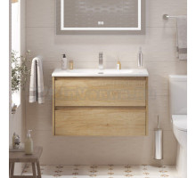 Тумба с раковиной BelBagno Kraft 39 80 rovere nebrasca nature, раковина BB-8099-3-80