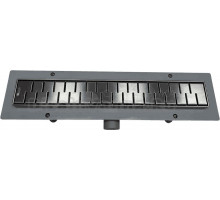 Душевой трап (лоток) Veconi Medium Graphite 450 брашированный графит