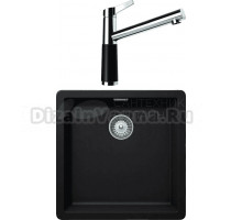 Комплект Мойка Schock Greenwich 700909 50 Cristadur пуро + Смеситель Cristadur SC-510 пуро