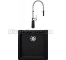 Комплект Мойка Schock Greenwich 700909U 50 Cristadur пуро + Смеситель Cristadur SC-550 с гибким изливом, пуро